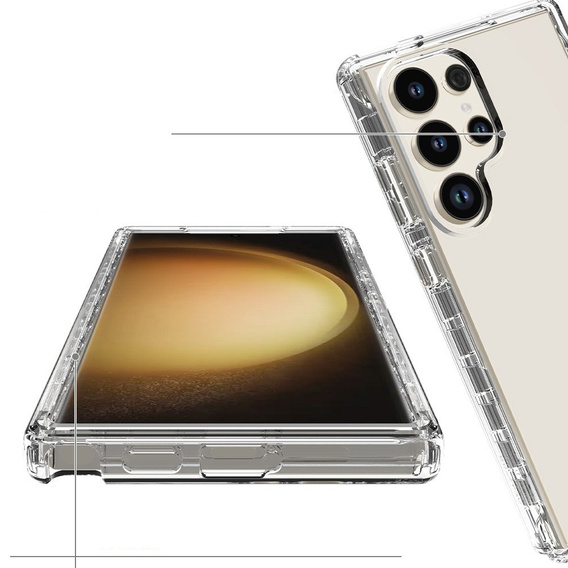 Case for Samsung Galaxy S24 Ultra, Shockproof, with film, transparent