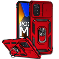 Case for Xiaomi Poco M4 Pro 4G, CamShield Slide, red
