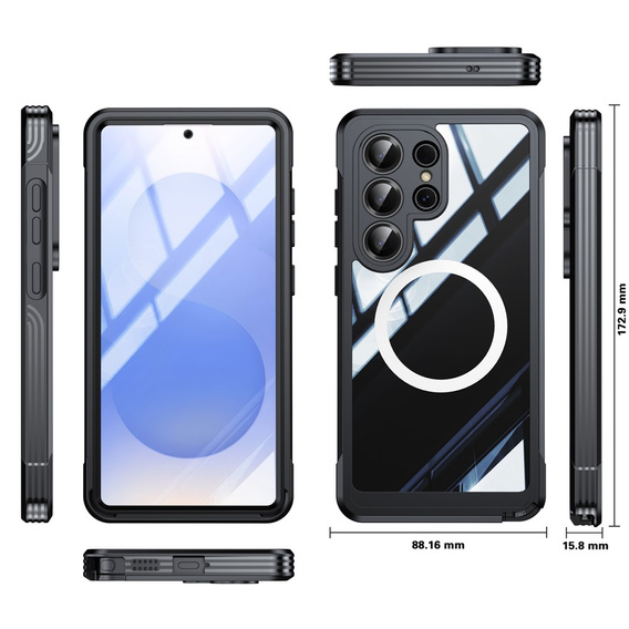 Shockproof case with glass, for MagSafe for Samsung Galaxy S26 Ultra