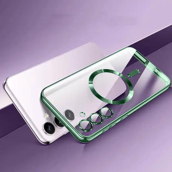 Case for Samsung Galaxy A35 5G, Electro MagSafe, green + Screen Glass
