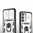 Case for Samsung Galaxy S23, CamShield Slide, CamShield Slide, white / black