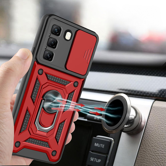 Case for Infinix Hot 50 4G, CamShield Slide, red