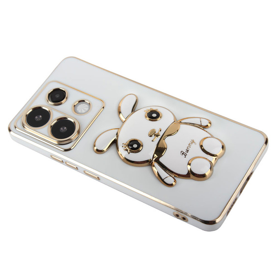 Case for Xiaomi Redmi Note 13 Pro 5G, Rabbit, white + 9H Tempered Glass