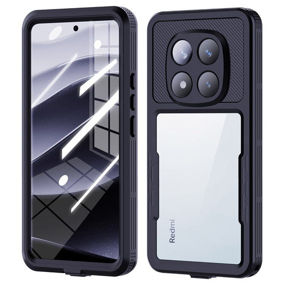 IP68 Waterproof Case for Xiaomi Redmi Note 14 Pro 5G, Redpepper, black