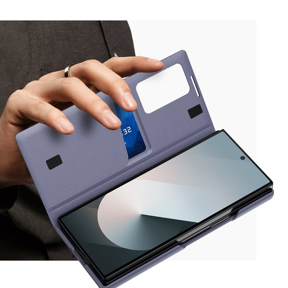 Flip case for Samsung Z Fold5 5G, Smart View Wallet, lavender