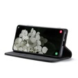 CASEME case for Samsung Galaxy S22 5G, Leather Wallet Case, black