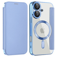 Flip case for iPhone 16, RFID Wallet MagSafe CamShield, blue