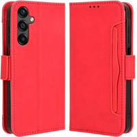 Flip case for Samsung Galaxy M55 5G, Card Slot, red
