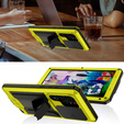 Armored case for Samsung Galaxy S23 Ultra, R-JUST CamShield Slide, yellow