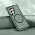 Case with frame for Samsung Galaxy S22 Ultra, for MagSafe, green