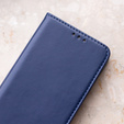 Flip case for Realme C67 4G, Smart Magnetic, dark blue + 9H glass