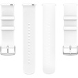 Silicone strap 20mm, White/Silver Buckle