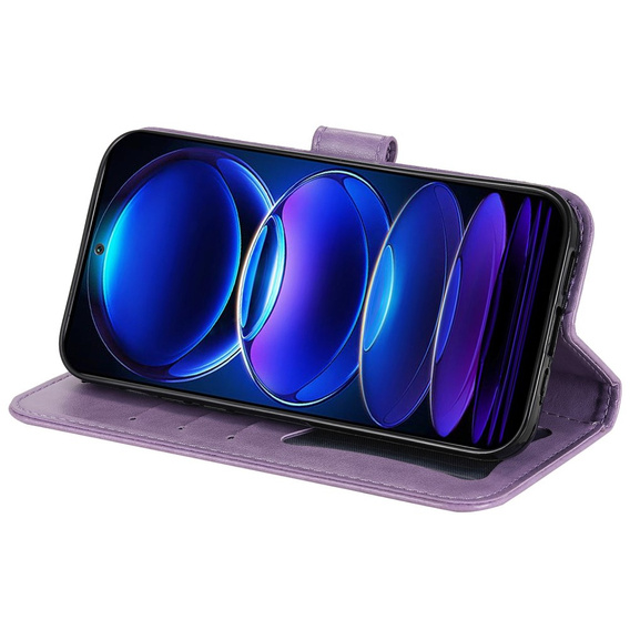 Flip case for Xiaomi Redmi Note 12 5G / POCO X5 5G, Mandala Flower, purple