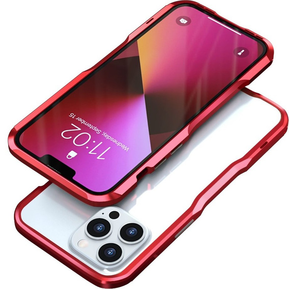 Case LUPHIE for iPhone 13 Pro Max, Armor Bumper, red