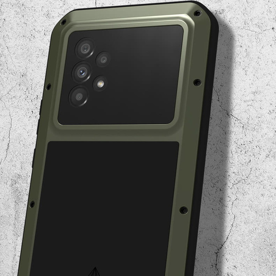 Love Mei Case for Samsung Galaxy A53 5G, armored with glass, green