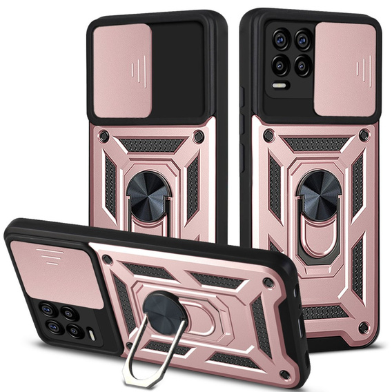 Case for Realme 8 / 8 Pro, CamShield Slide, pink rose gold