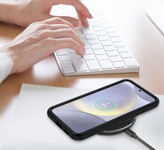 Case for Samsung Galaxy S24, Shockproof, with film, black