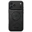 2-in-1 flip case for iPhone 17 Pro, SUTENI, for MagSafe, black
