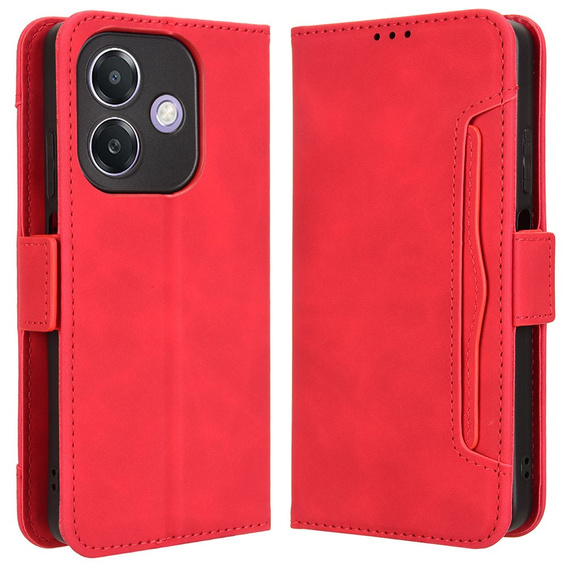 Flip case for Oppo A40 / Oppo A40m, Card Slot, red