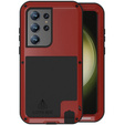 Love Mei Case for Samsung Galaxy S23 Ultra, armored without glass, red