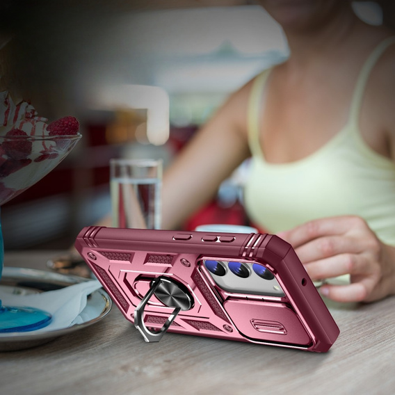 Case for Samsung Galaxy S23 Plus, CamShield Slide, pink / red