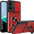 Armoured case for Xiaomi Redmi 15C 4G/LTE, with camera protection, with stand, red
