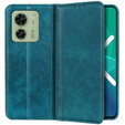 Case for Motorola Edge 40 5G, Wallet Litchi Leather, green