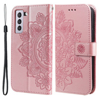 Flip case for Samsung Galaxy S21 FE, Mandala, pink rose gold