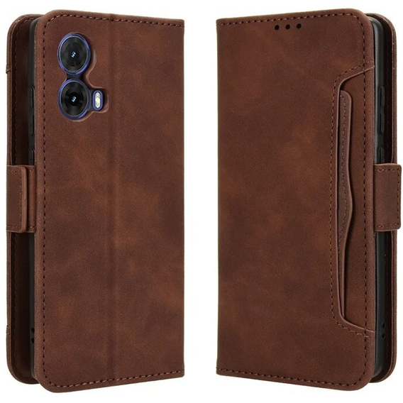 Flip case for Motorola Moto G85, Card Slot, brown
