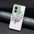 Flip case for Motorola Edge 40 5G, Wallet, colorful tree, white