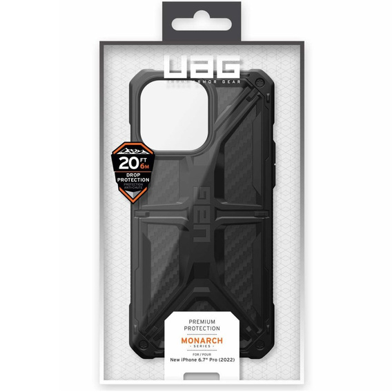 Case Urban Armor Gear for iPhone 14 Pro Max, Monarch, carbon black