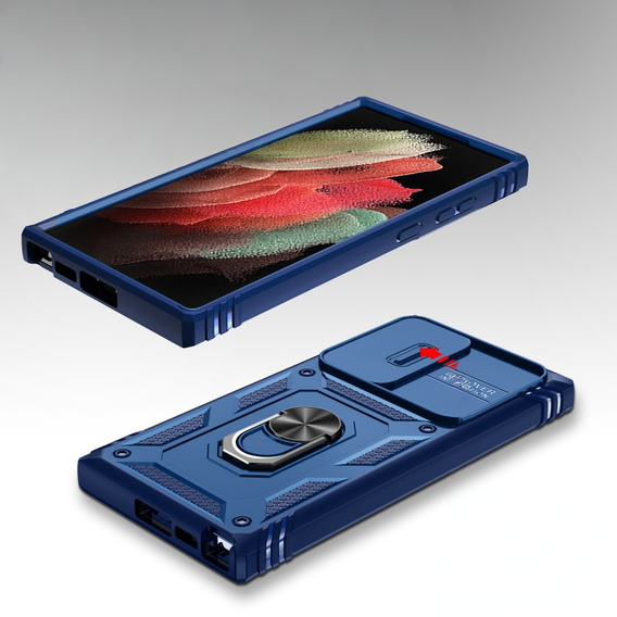 Case for Samsung Galaxy S24 Ultra, CamShield Slide, blue