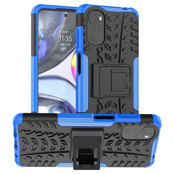 Case for Motorola Moto G22, Tire Armor, blue
