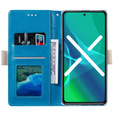 Flip case for Xiaomi Redmi Note 11 4G / Note 11S 4G, Wallet Pocket Zipper Lace, blue