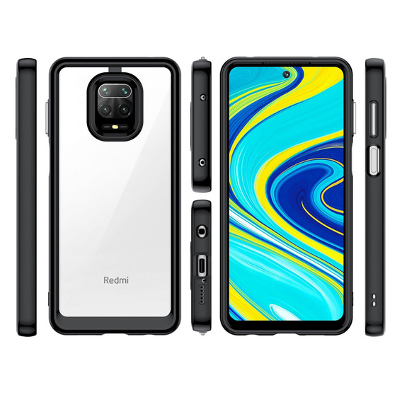 Case for Xiaomi Redmi Note 9S / 9 Pro / 9 Pro Max, Fusion Hybrid, transparent / black