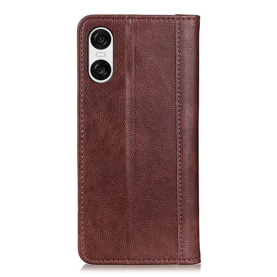 Flip case for Sony Xperia 10 VI, Split Leather, brown
