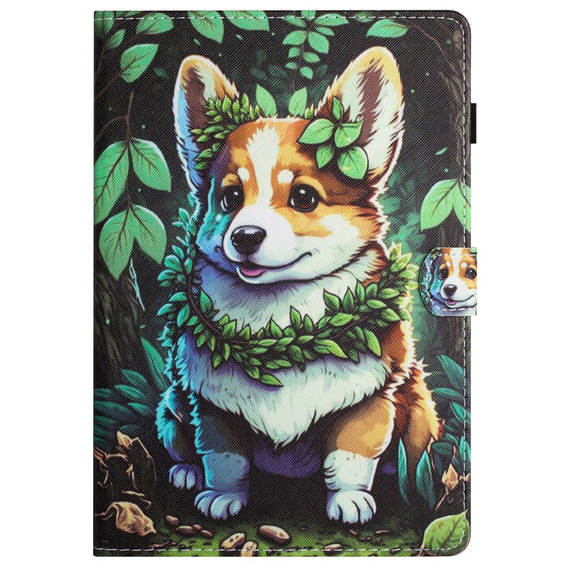 Case for Lenovo Tab M11, with flap, corgi dog
