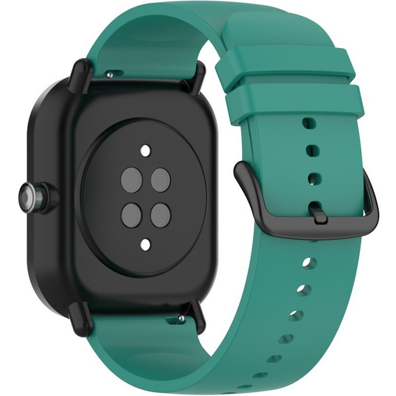 Silicone strap 20mm, Pine Green/Black Buckle