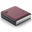 Case for Samsung Galaxy Z Flip7 FE / Z Flip6, CASEME Litchi Leather, red