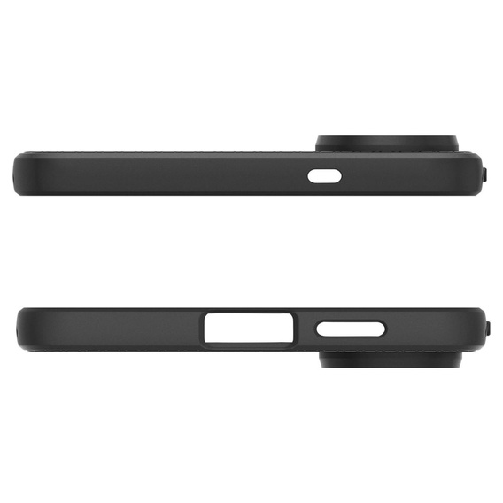 Spigen case for Samsung Galaxy S25 Edge, Liquid Air, black + 9H Tempered Glass