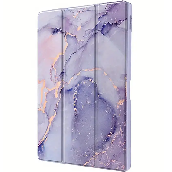 Case for iPad 10.9" 2022 (10 gen.), Smartcase Hybrid, with stylus space, Marble purple