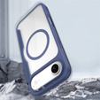 Dux Ducis case for iPhone Air, Skin X Pro, with flap, for MagSafe, navy blue