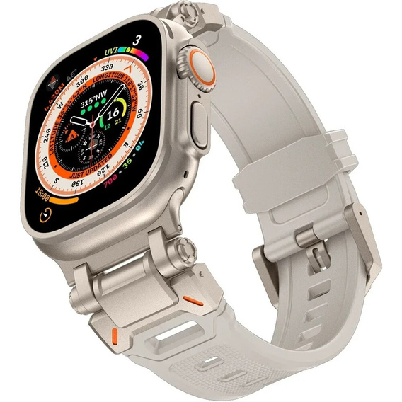 ERBORD ProTech Strap for Apple Watch 1/2/3/4/5/6/7/8/9/SE/Ultra/Ultra 2 42/44/45/49MM, white