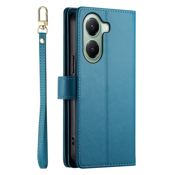 Flip case for Xiaomi Poco X7 Pro 5G, Wallet Zipper Pocket, blue