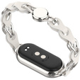 Stainless Steel Watch Strap with Protective Case for Apple Watch, Silver