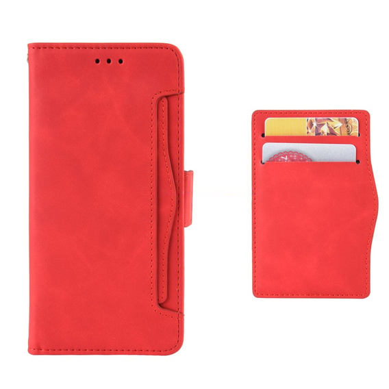 Flap case for Oppo Reno 14F, Card Slot, wallet, red