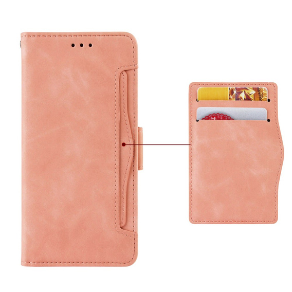 Flip case for Infinix Note 40 Pro, Card Slot, pink