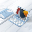Case + keyboard iPad 10.2 2021 / 2020 / 2019 7/8/9 gen, blue