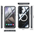 Case for Samsung Galaxy S25, Shockproof, with glass, for MagSafe, black
