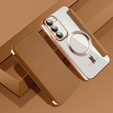Flip case for Samsung Galaxy S23, Wallet, MagSafe, brown